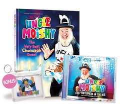 Uncle Moishy - The Very Best Chanukah Guest + CD + FREE Tzedakah Pouch!