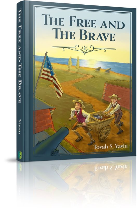 3D mockup of The Free and the Brave hardcover book standing upright