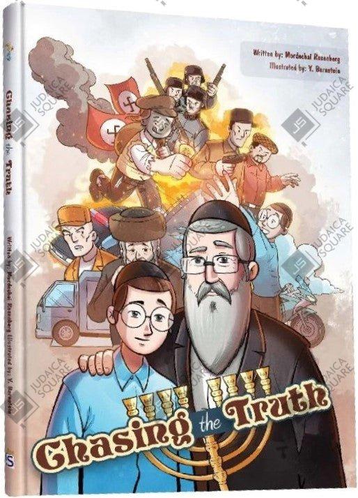 Chasing the Truth – Jewish comic book cover by Mordechai Rosenberg