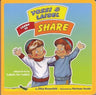 Yossi and Laibel Learn to Share front cover — Jewish board book for Toddlers by Dina Rosenfeld, ages 0–3