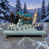 Frozen Menorah — Anna and Elsa figures with glitter dreidel shamash | Judaica Square Lakewood