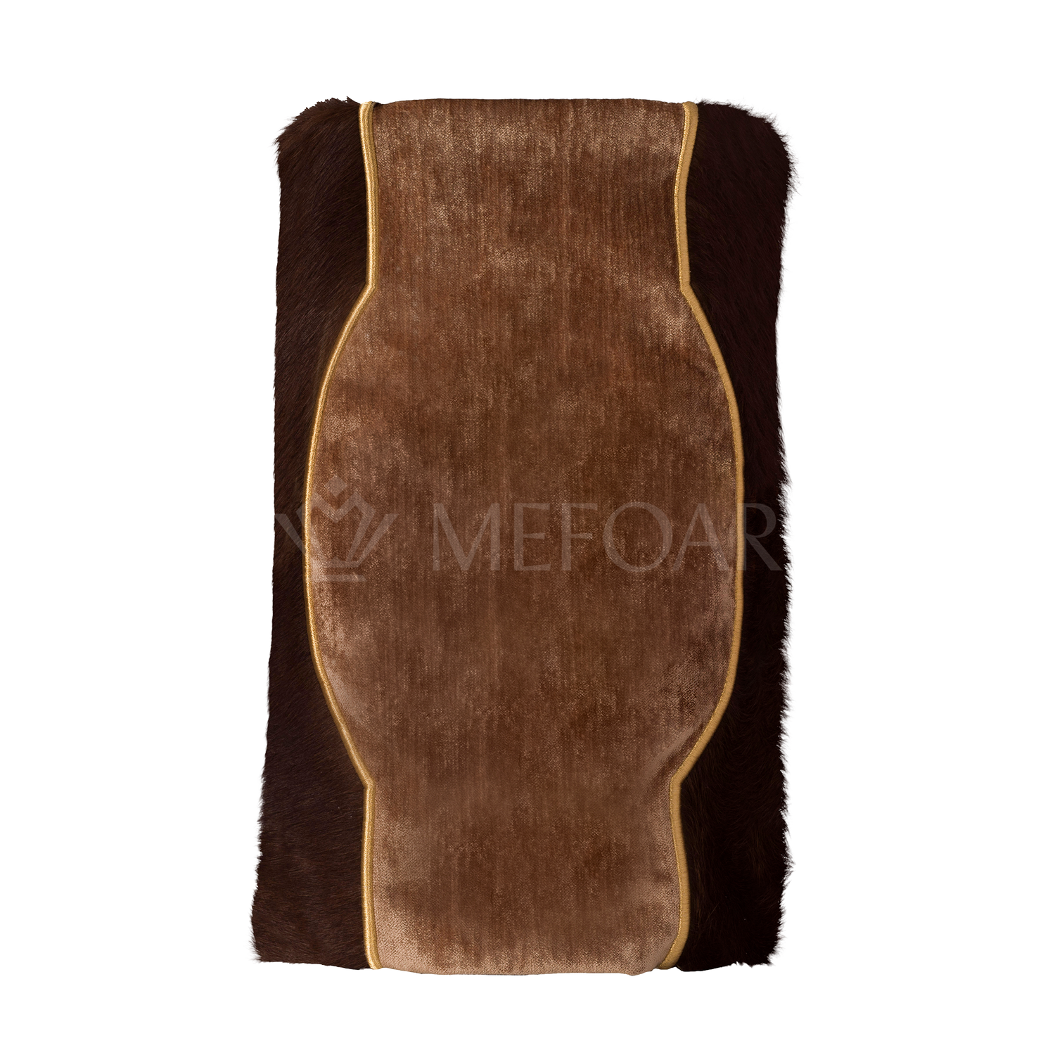 Fur and Velvet Torah Mantle -style 821-Brown - Image 4