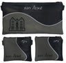 Prestige Leather Chabad Bar Mitzvah Set — Geometric & Wave Design, Regal Collection (365G-NV)