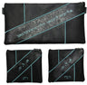 Prestige Leather Chabad Bar Mitzvah Set — Geometric Design, Supreme Collection (815H-Bk)