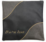 Prestige Leather Tallit & Tefillin Bag — Geometric & Wave Design, Exclusive Collection (835G-CH)