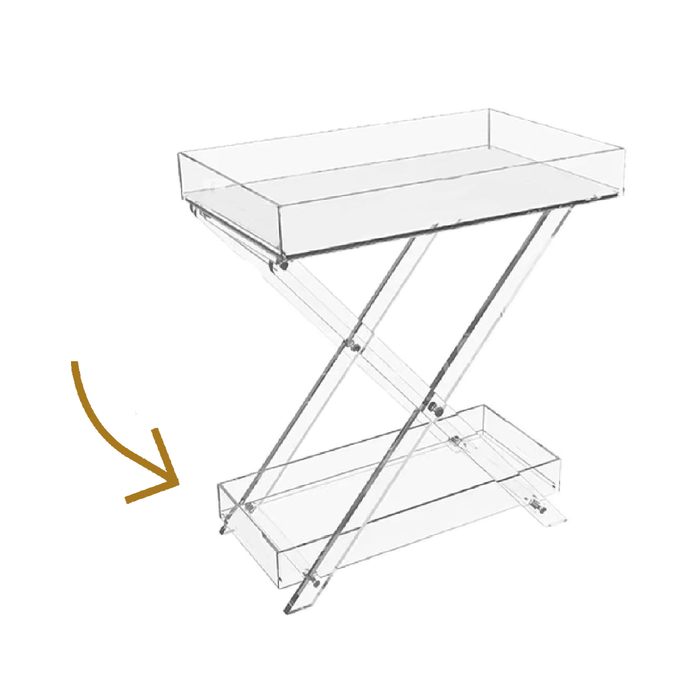 Acrylic Rectangle Chanuka & Year Round Folding Table Style #107 - Judaica Decor view 3 | Judaica Square Lakewood