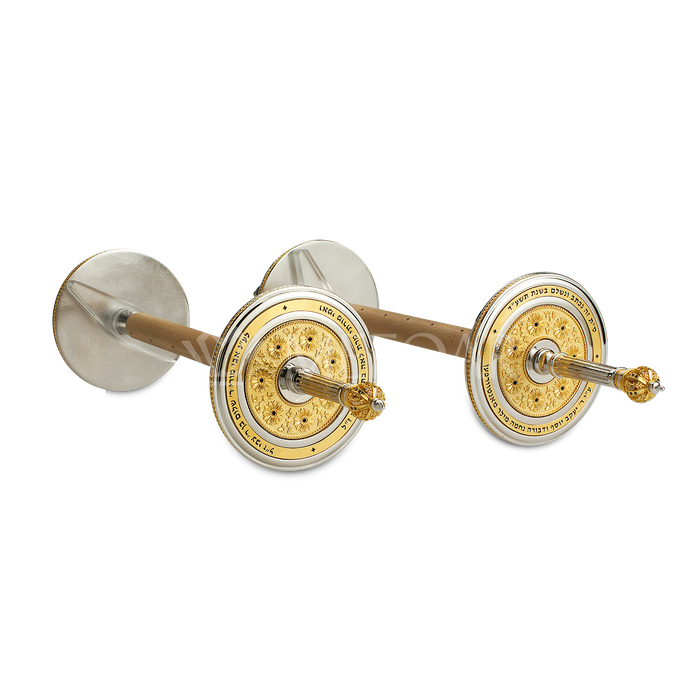 Flower Design Atzei Chaim: AF-1 - Torah Rollers & Atzei Chaim
