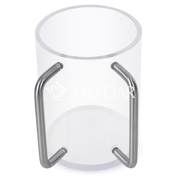 Mefoar Acrylic Wash Cup - SILVER - Judaica Accessories