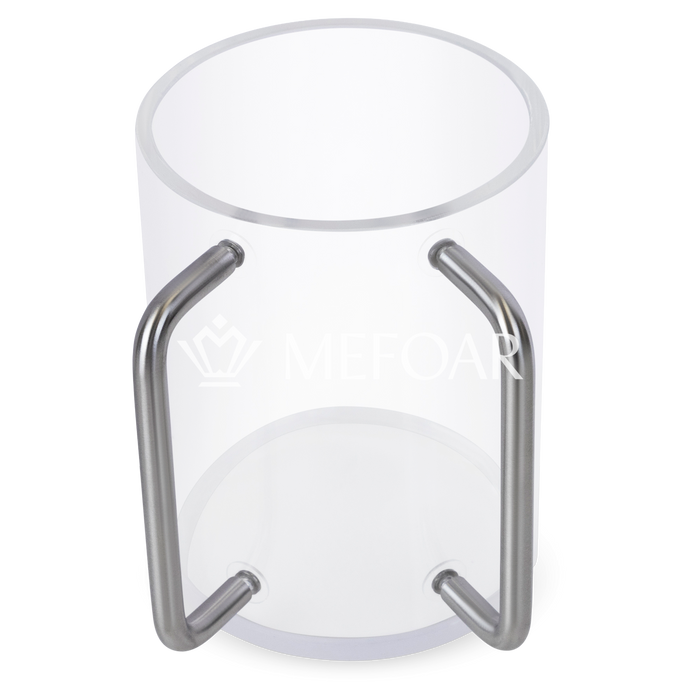 Mefoar Acrylic Wash Cup - SILVER - Judaica Accessories