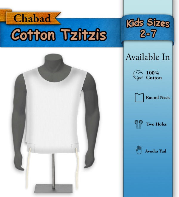 Chabad - Cotton Tzitzis - Kids Size