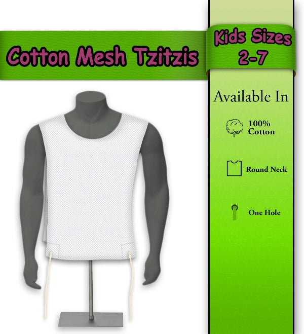 Mesh Cotton Tzitzis - Kids Size