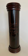 Antique Leather & Wood Megillah Holder 12" (MG-ALR12B) — Hebrew Seforim from Alef To Tav