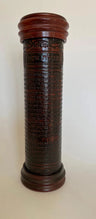Antique Leather & Wood Megillah Holder 12" (MG-ALR12) — Hebrew Seforim from Alef To Tav