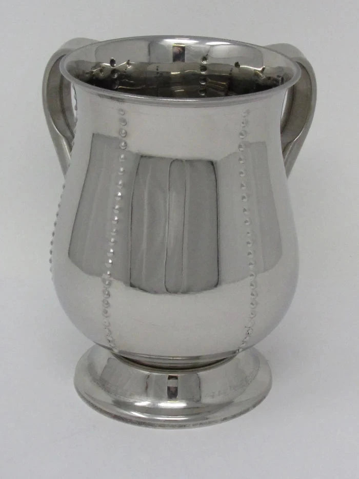 Wash Cup: Stainless Steel Dotted Design 