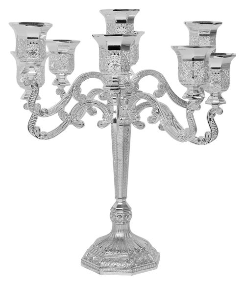 Candelabra: 9 Branch Silver Plated Filig