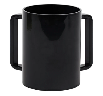 Wash Cup: Lucite Black - Black Handles