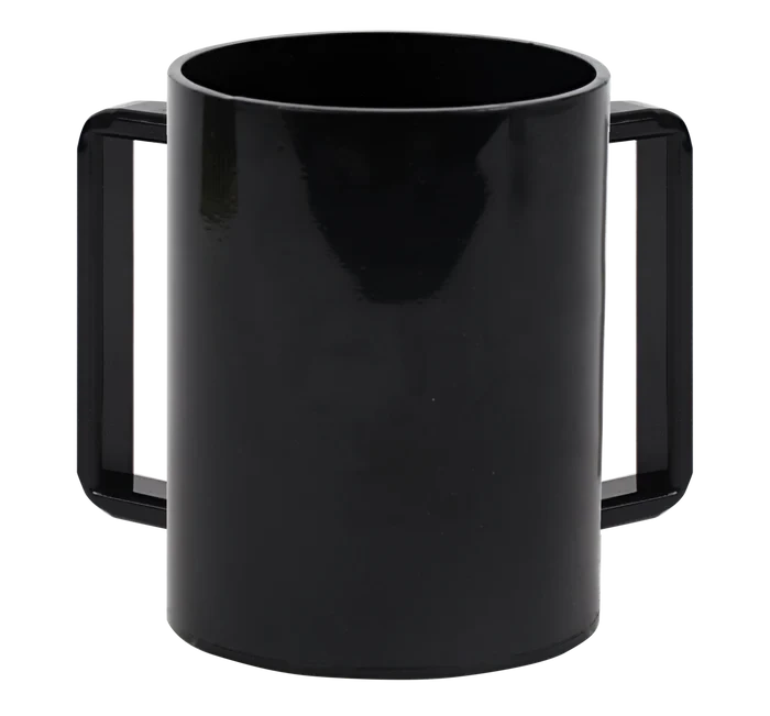 Wash Cup: Lucite Black - Black Handles