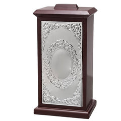 Tzedakah Box: Wood & Silver Plated