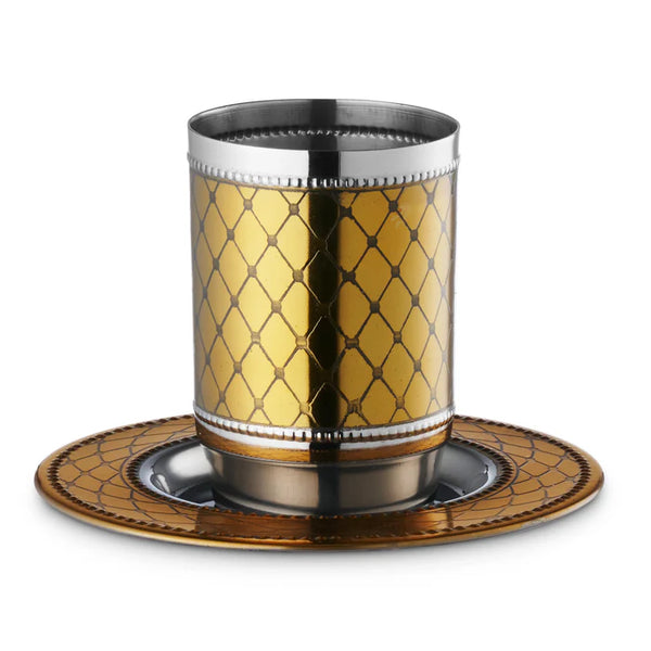 Kiddush Cup & Tray: Stainless Steel Diam