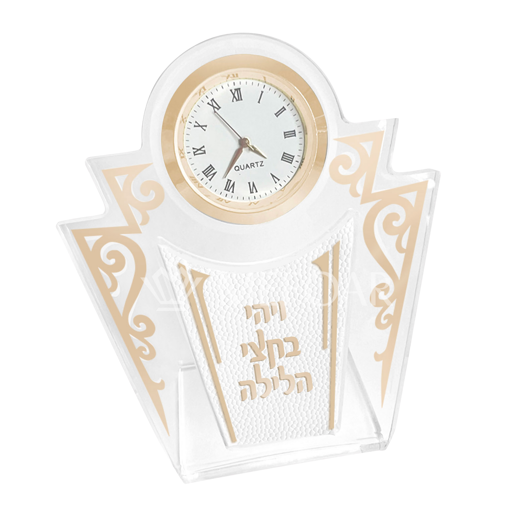 Acrylic Table Clock -Style 472 - Chanukah