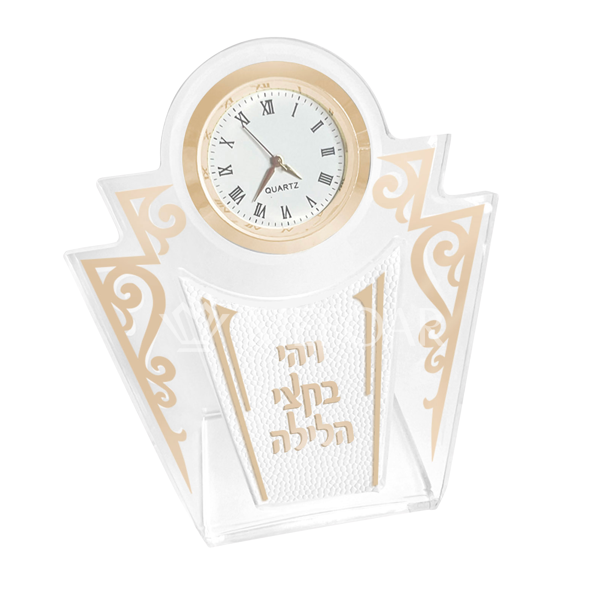 Acrylic Table Clock -Style 472 - Chanukah