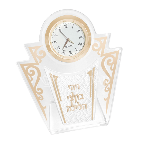 Acrylic Table Clock -Style 472 - Chanukah