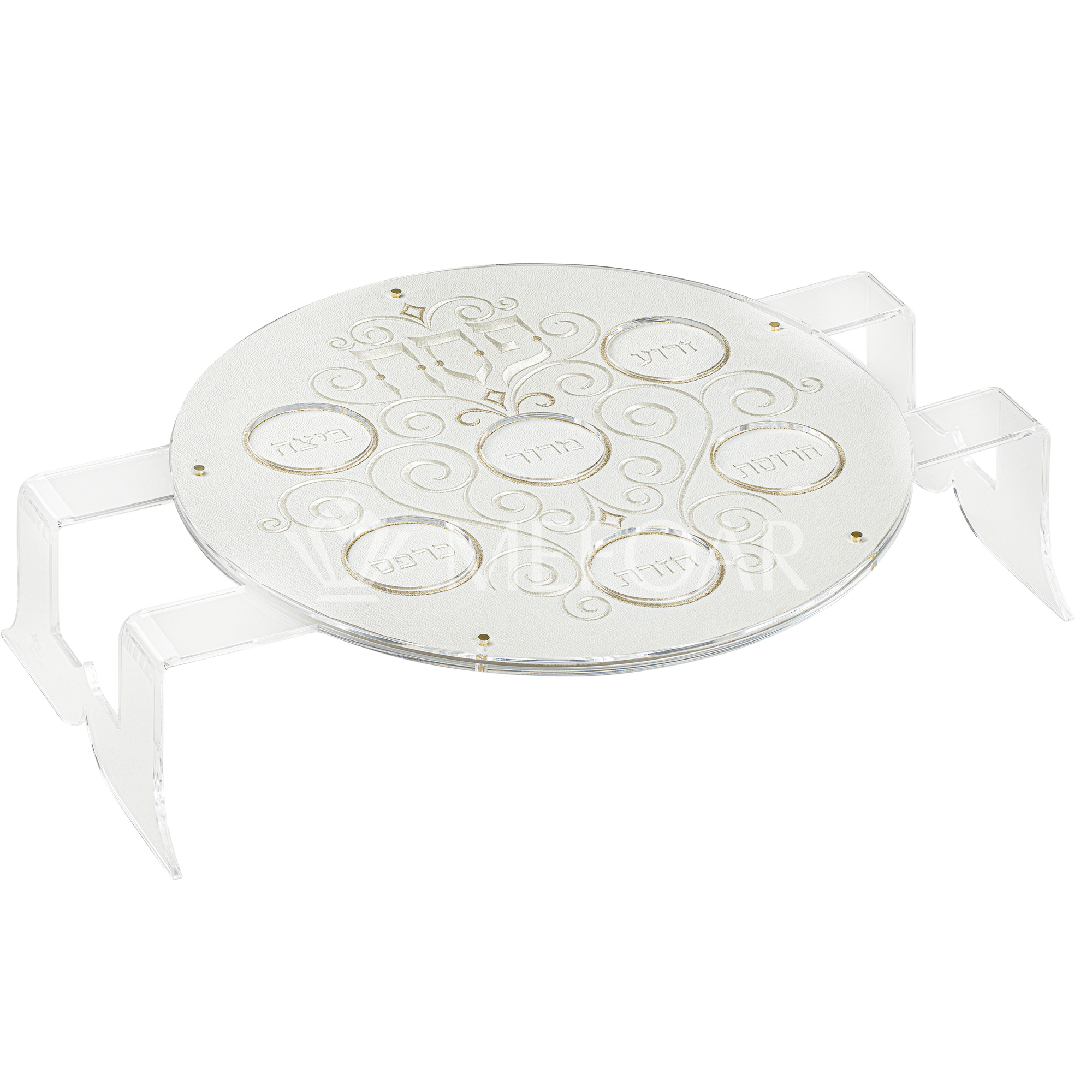 Elevated Seder Plate Style 436 - Haggadah Shtenders