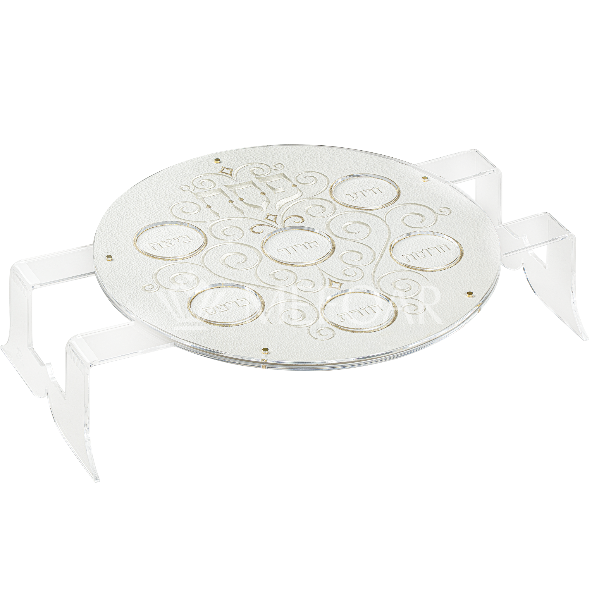 Elevated Seder Plate Style 436 - Haggadah Shtenders