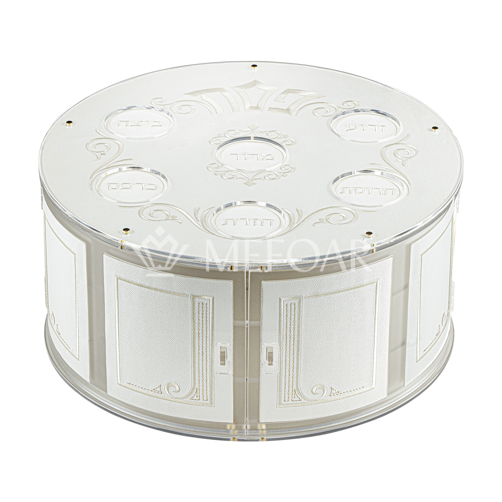 3-Tiered Seder Plate Style 435 - Haggadah Shtenders