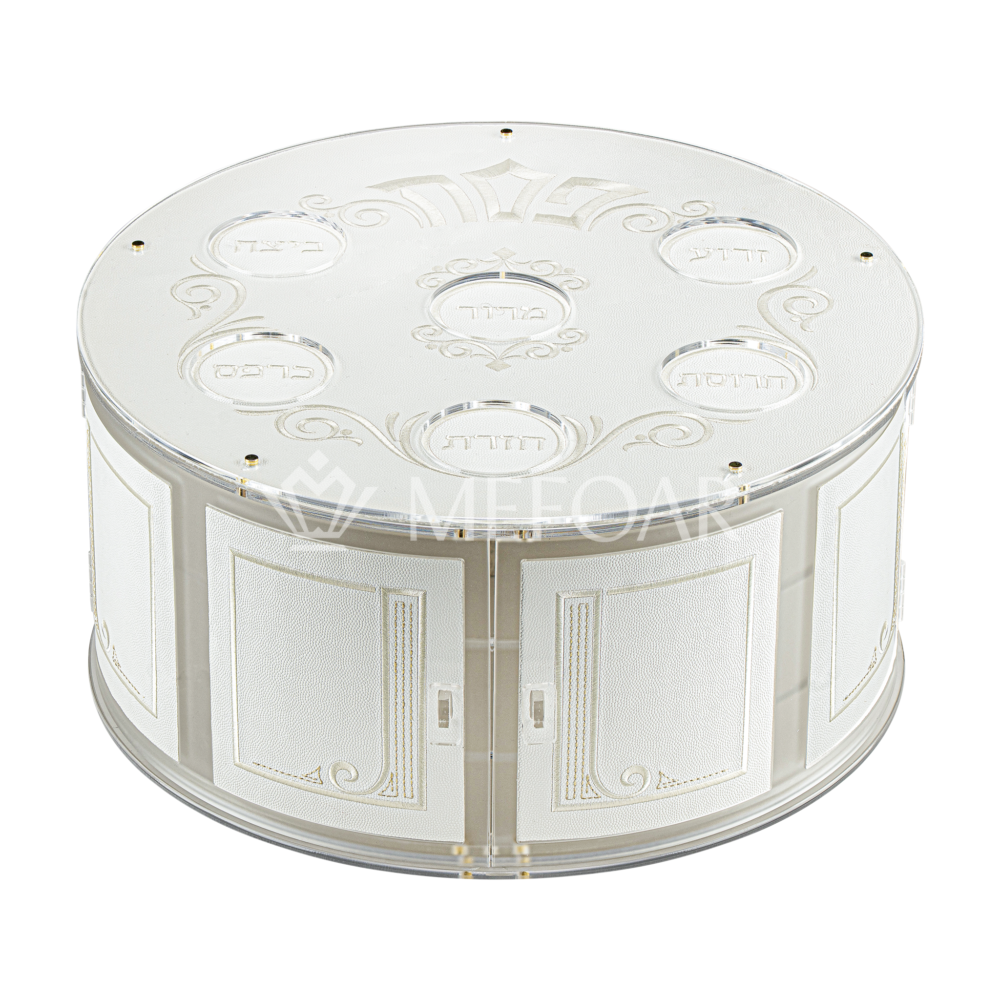 3-Tiered Seder Plate Style 435 - Haggadah Shtenders
