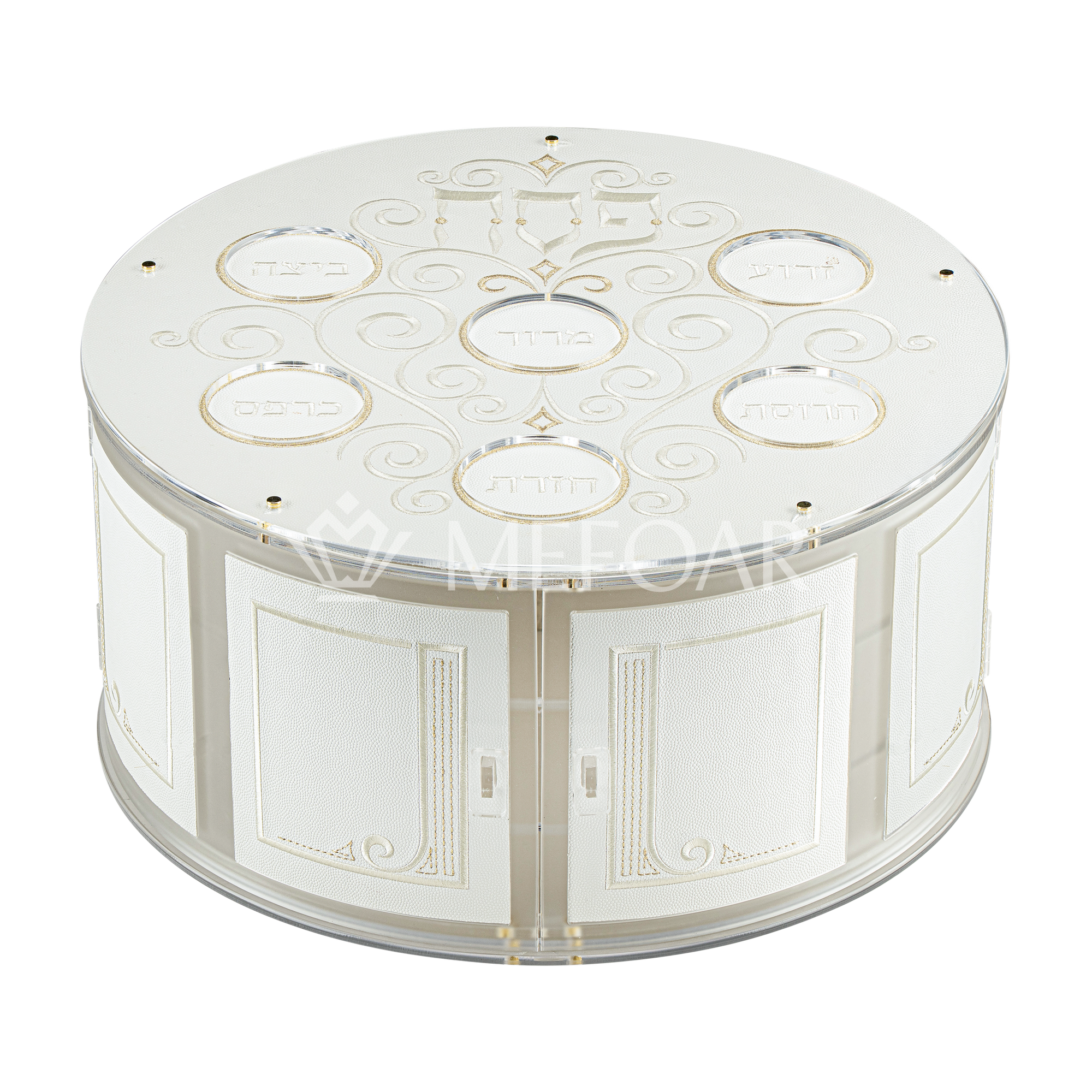 3-Tiered Seder Plate Style 436 - Haggadah Shtenders