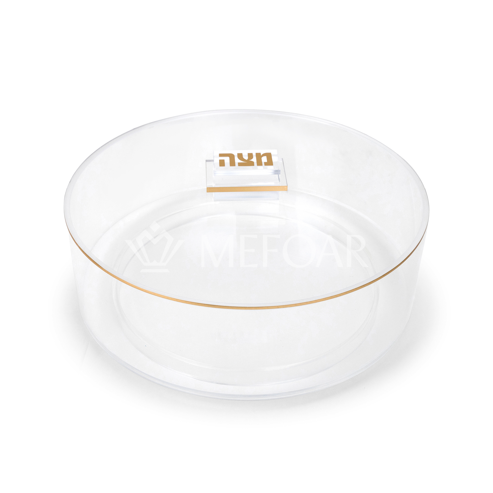 Acrylic Pesach Matzah Box - GOLD - Judaica Accessories