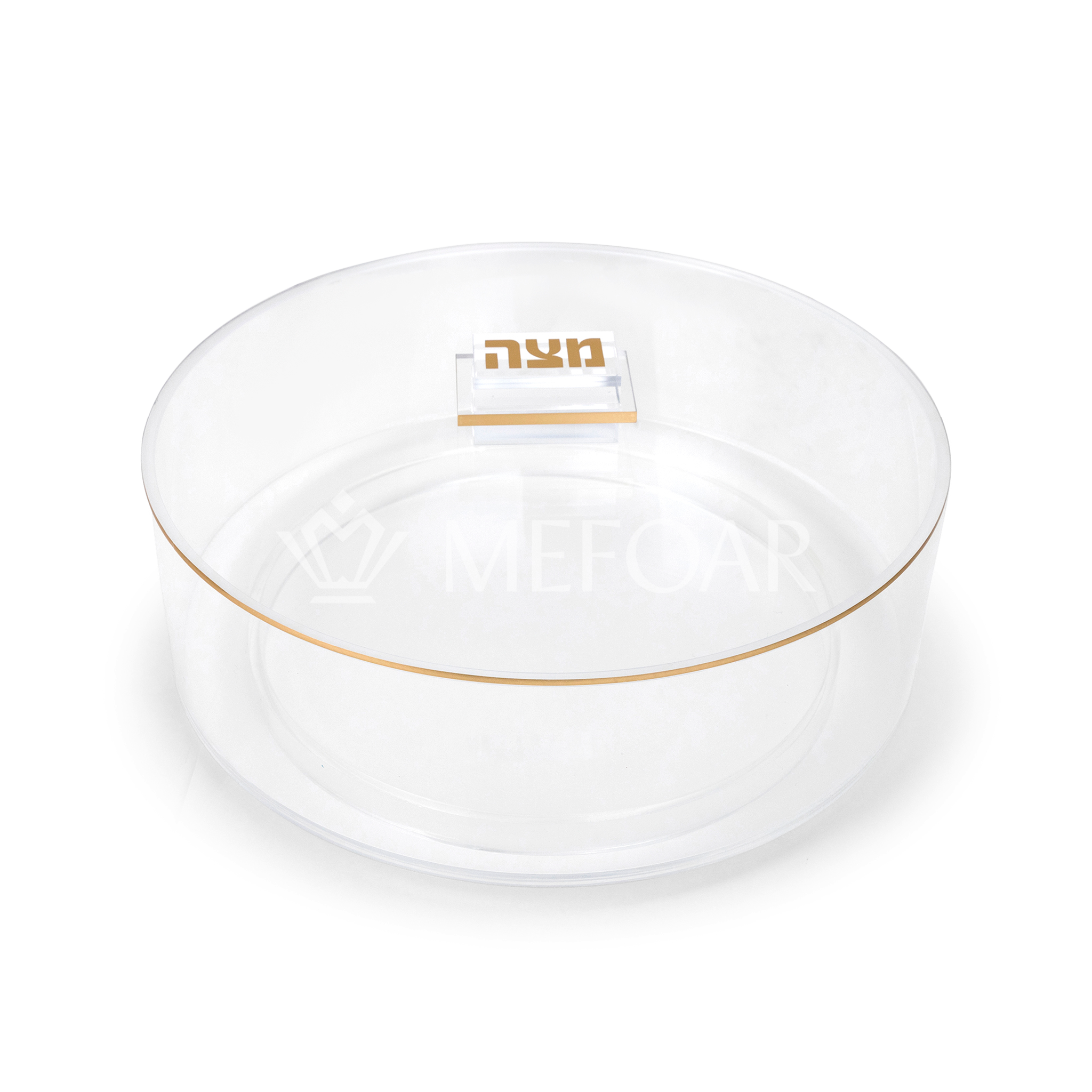 Acrylic Pesach Matzah Box - GOLD - Judaica Accessories