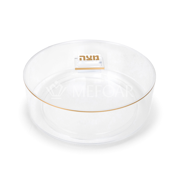 Acrylic Pesach Matzah Box - GOLD - Judaica Accessories