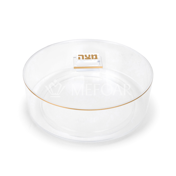 Acrylic Pesach Matzah Box - GOLD - Judaica Accessories