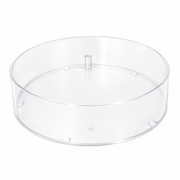 Acrylic Round Matza Box Clear - Judaica Accessories