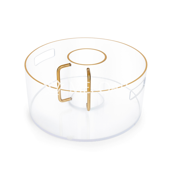 Acrylic Wash Cup and Bowl - Gold - Judaica Accessories