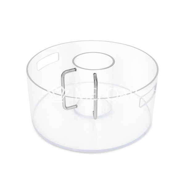 Acrylic Wash Cup and Bowl - Silver - Judaica Accessories
