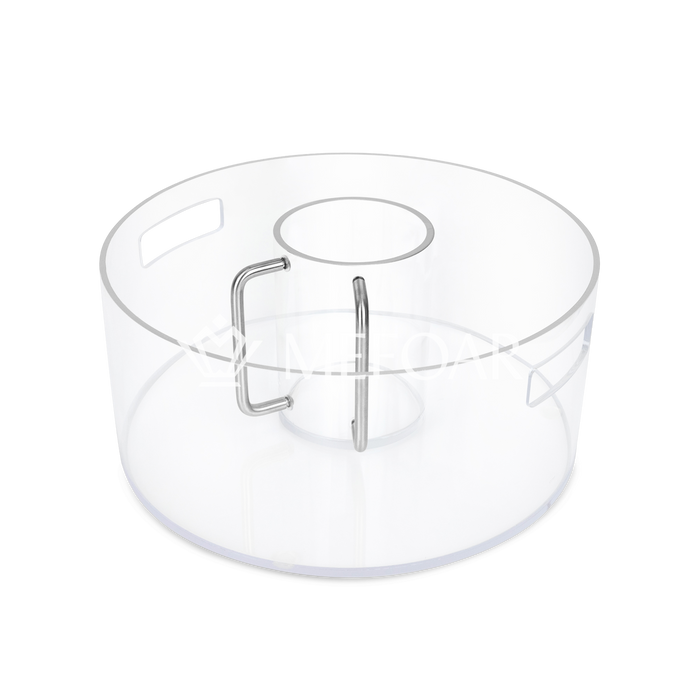 Acrylic Wash Cup and Bowl - Silver - Judaica Accessories
