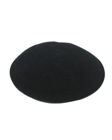 Black DMC knit yarmulka / kippah by Art Judaica