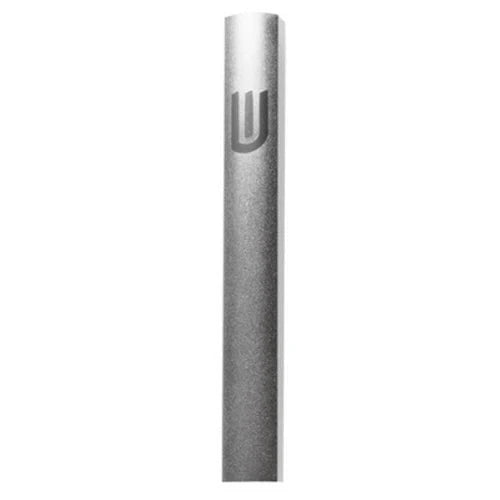 Mezuzah Case: Aluminum Silver Dotted Wit