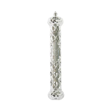 Mezuzah Case: Lucite Silver Crown And Di