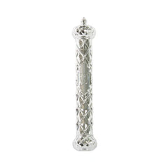 Mezuzah Case: Lucite Silver Crown And Diamond With Shin Waterproof
