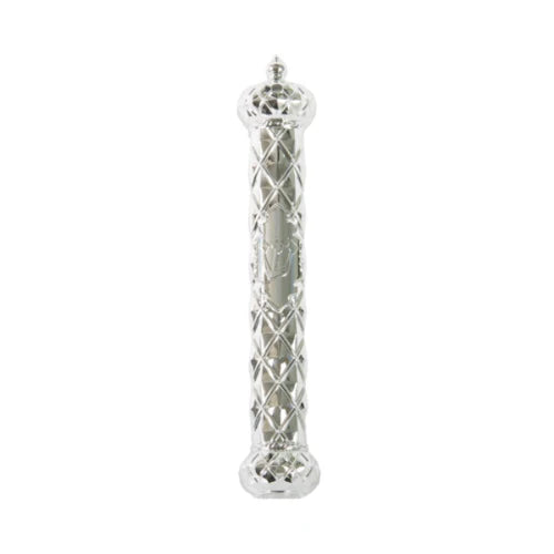 Mezuzah Case: Lucite Crown And Diamond W