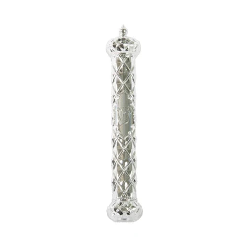 Mezuzah Case: Lucite Crown And Diamond W