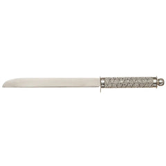 Challah Knife: Aluminum Filigree Design Handle (Non Serrated)