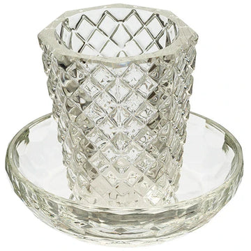 Kiddush Cup And Tray: Crystal Diamond De