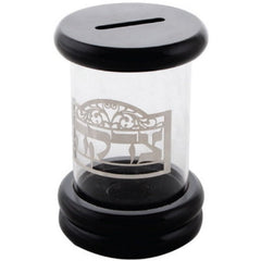 Tzedakah Box: Wood & Lucite