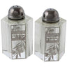 Salt & Pepper Shaker Set: Crystal & Silv