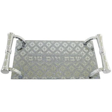 Candlestick Tray: Glass With Handles